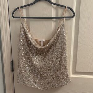 Gold sparkle cami top. Great condition, great for holidays!